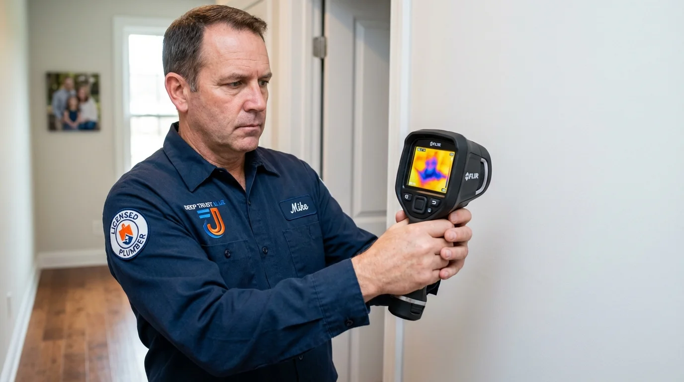 Thermal imaging leak detection by Johns Plumbing LLC in Garrettsville